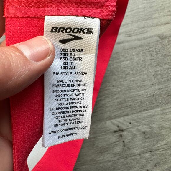 Brooks Juno Sports Bra Pink 32D Running Walking - Picture 3 of 3